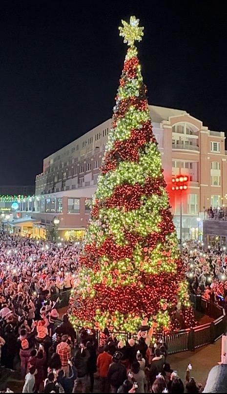 At Atlantic Station in Midtown Atlanta on Nov. 29, 2024, the crowd celebrated the lighting of the retail center's 50-foot Christmas Tree. 