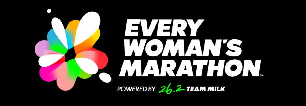 Every Woman's Marathon promotional banner graphic