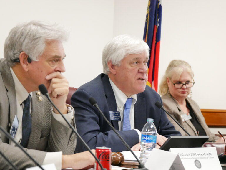  Sen. Bill Cowsert (center) cast the decisive vote Thursday to keep a Medicaid expansion proposal from advancing out of his committee. Cordele Republican Sen. Carden Summers (left) was one of two Republican senators who voted for the bill. Jill Nolin/Georgia Recorder