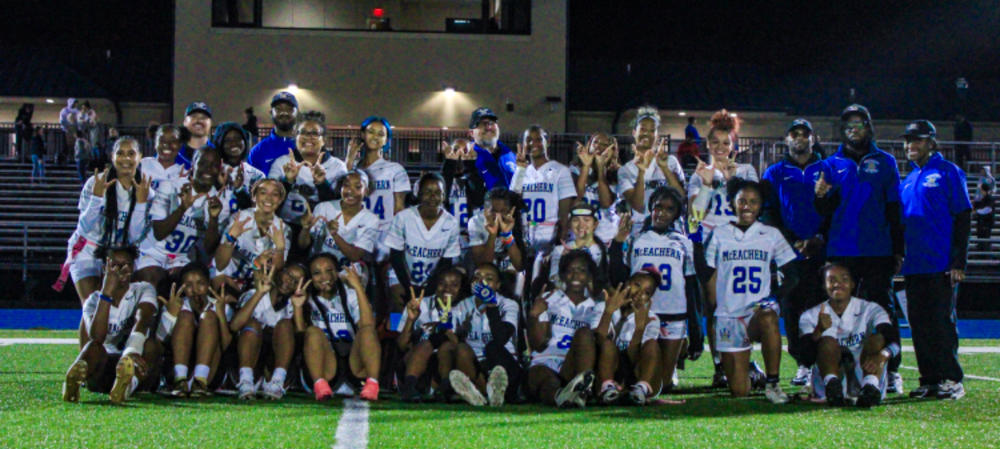 The unbeaten McEachern flag football team.