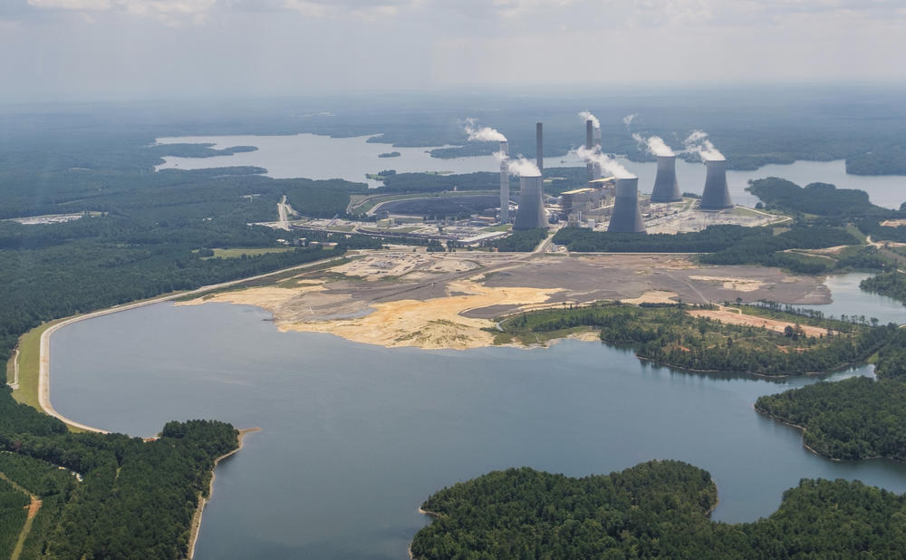 Ash Pond 1 at Georgia Power's Plant Scherer in 2019. 