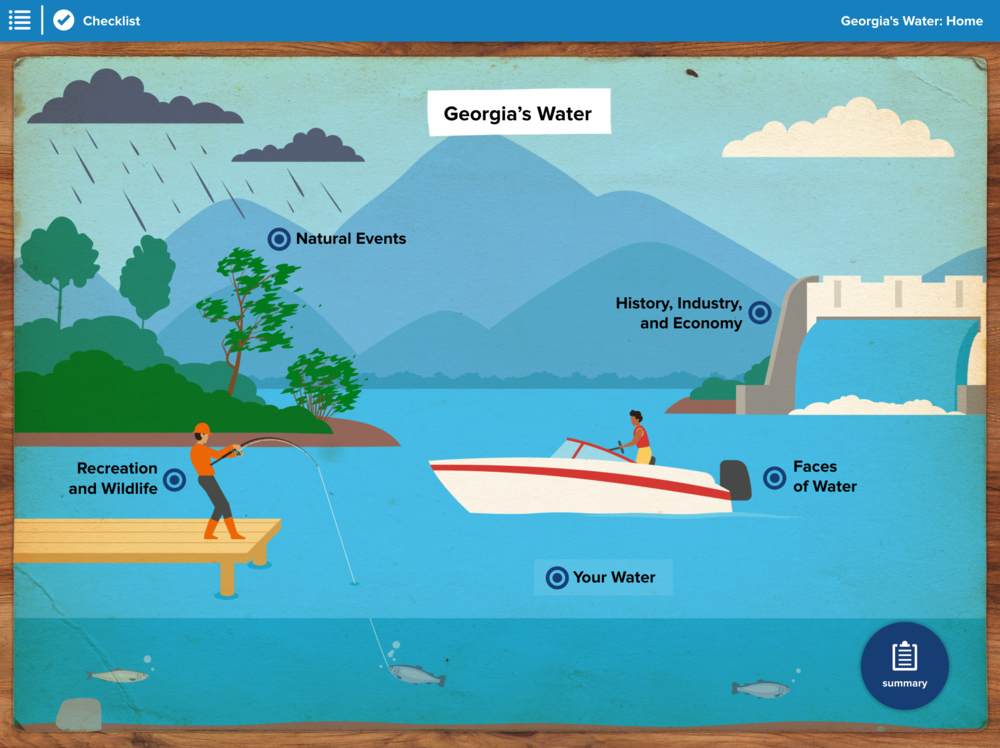 home page of Georgia Water Virtual Learning Journey