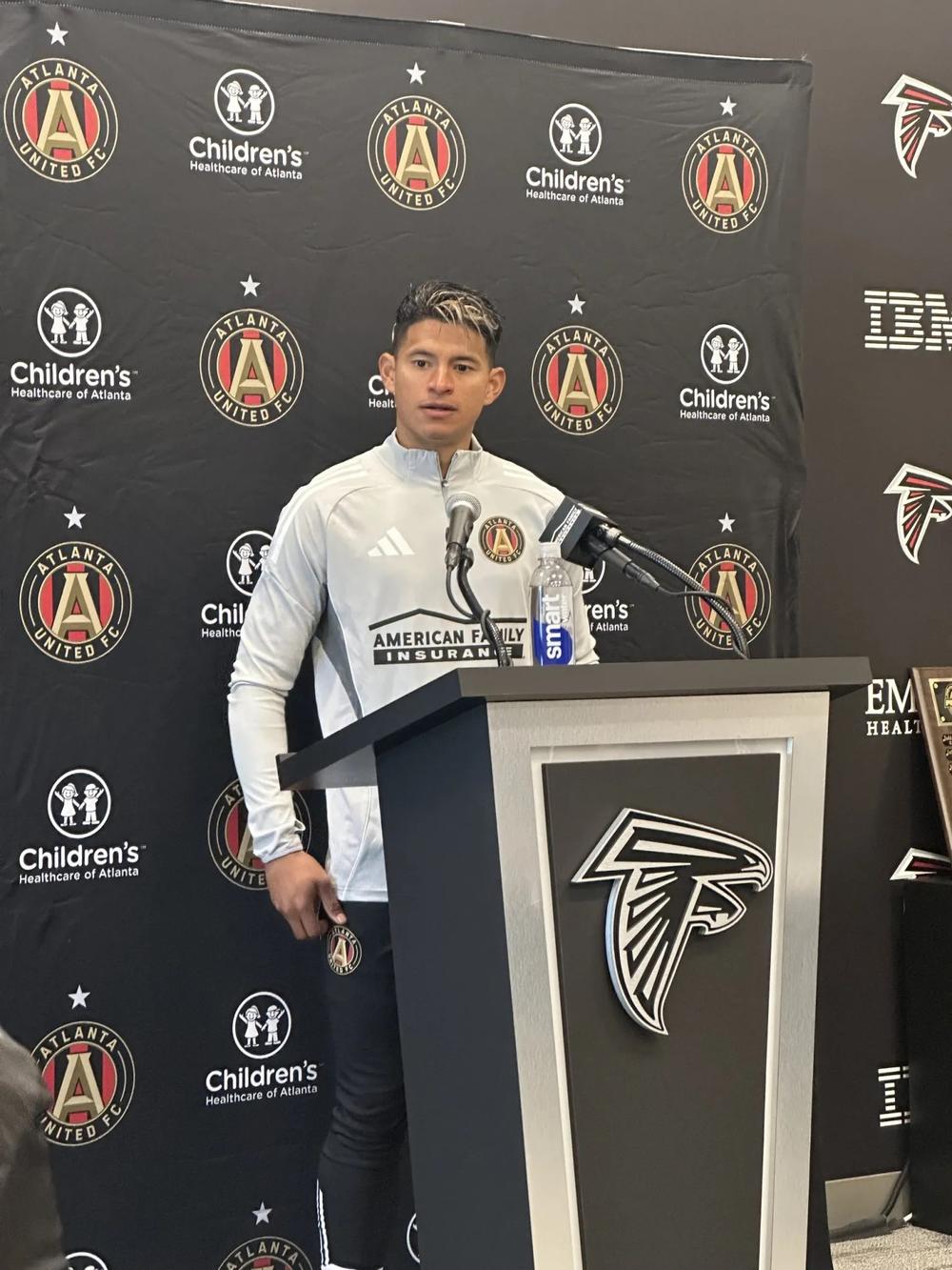 Atlanta United defender Ronald Hernandez (above after training at the Falcons training facility on Tuesday, Jan. 21, 2025) said the preseason opener in Chattanooga on Saturday, Jan. 25, 2025. Photo by Donnell Suggs/The Atlanta Voice