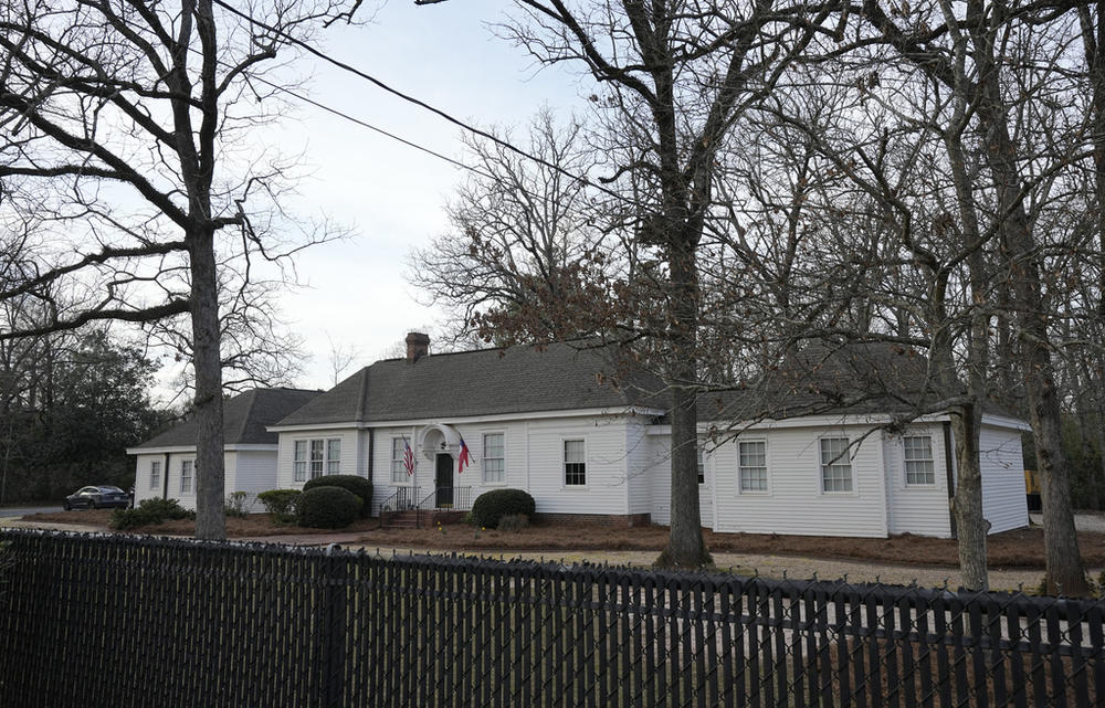 FILE - The home of former President Jimmy Carter in Plains, Ga., is pictured Tuesday, Feb. 21, 2023. (AP Photo/Steve Helber, File)