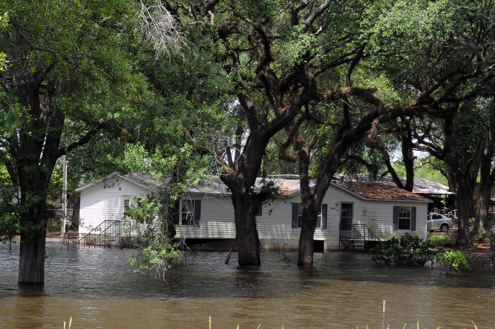 A flooded home in Bainbridge, Georgia.