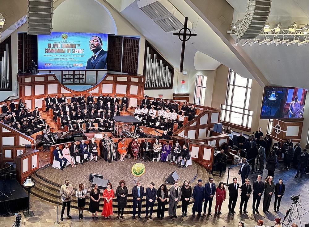 At the MLK event at Ebenezer Baptist Church on Jan. 20, 2025, 18 members of Atlanta's consular corps took turns ringing a ceremonial bell in support of continuing Nobel Peace Prize winner MLK's work.