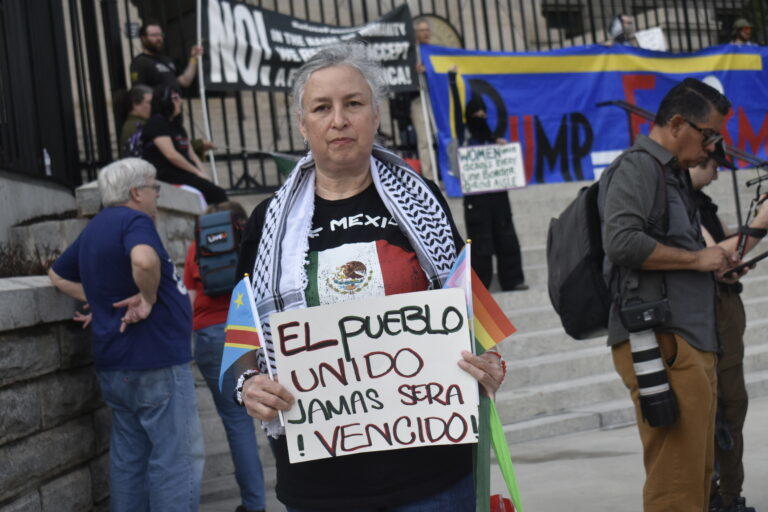 Renee Castro she came to the Georgia Capitol to support Palestinians, immigrants and LGBTQ people. “They’re all intertwined. I mean, nobody’s free unless we’re all free.”