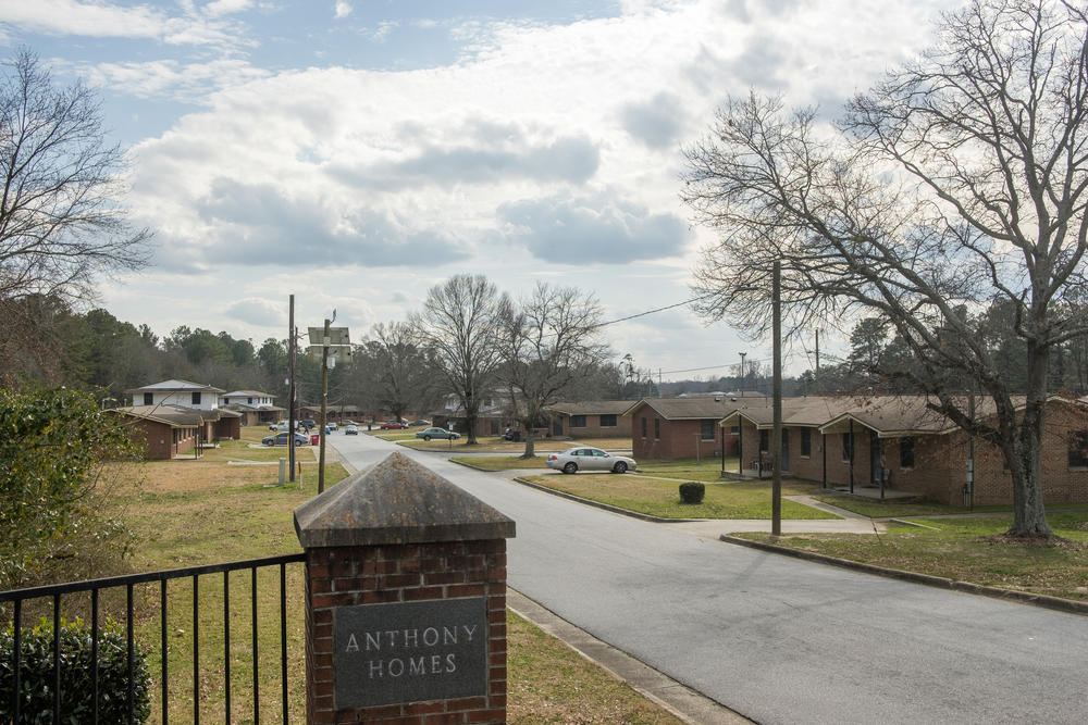 The entrance to the Macon Housing Authority's Anthony Homes property. The neighborhood known locally as "Bird City" because of its bird themed street names saw 7 homicides along the same quarter mile of Wren Avenue in just 5 years.