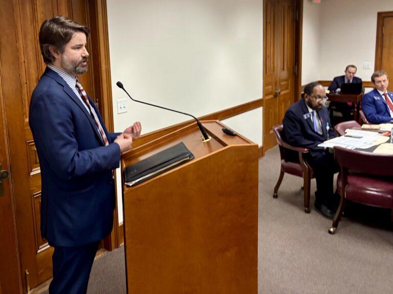  Bob Sherrier, attorney for the Southern Environmental Law Center, said during Thursday’s Senate regulated industries committee that SB 34 will hold data centers accountable for energy costs. Stanley Dunlap/Georgia Recorder