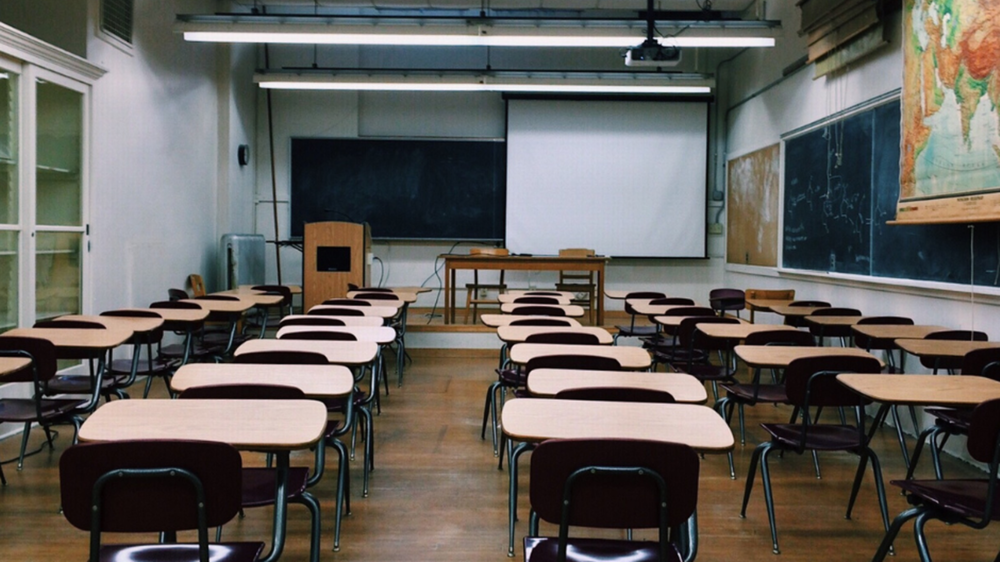 A school classroom