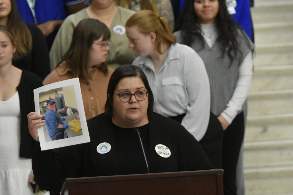  Crystal St. Pierre-Stackpole said her brother’s first job sorting recyclable items from garbage earned him less than minimum wage. He now works at Zaxby's. Ross Williams/Georgia Recorder