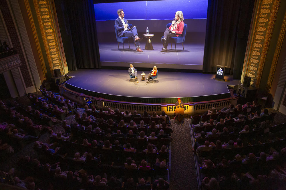 Peter Biello and Anna Quindlen at the Savannah Book Festival