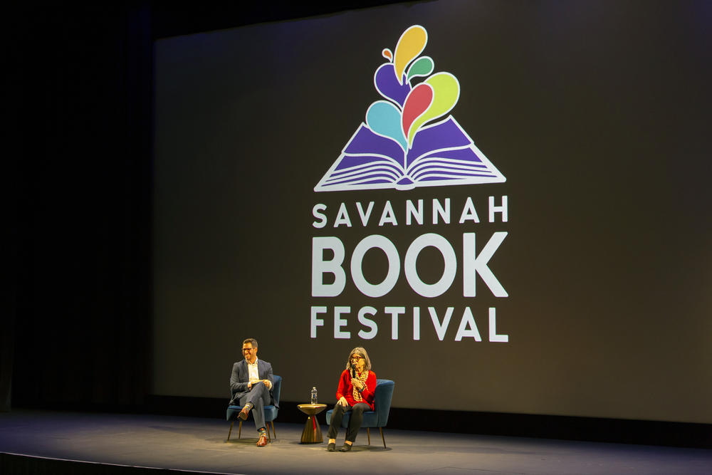 Peter Biello and Anna Quindlen at the Savannah Book Festival