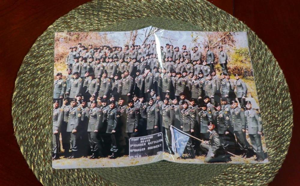 U.S. Army 1st Sgt. Glenn Harris, front row, far right, was among the soldiers who survived the 1993 Battle of Mogadishu in Somalia. Mike Haskey mhaskey@ledger-enquirer.com 