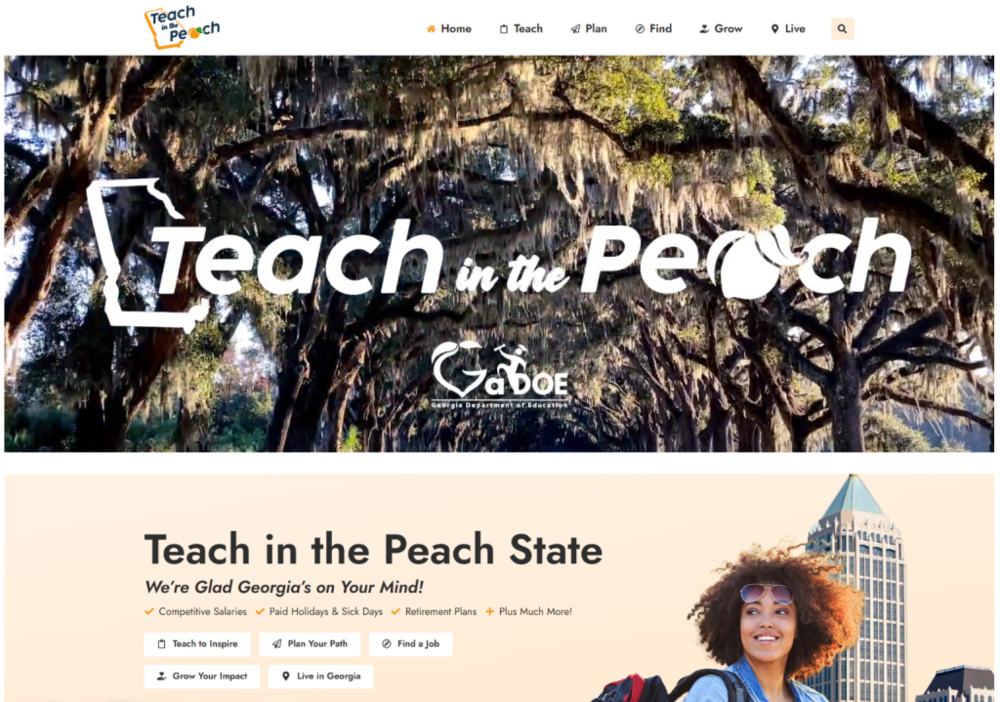 teach in the peach website