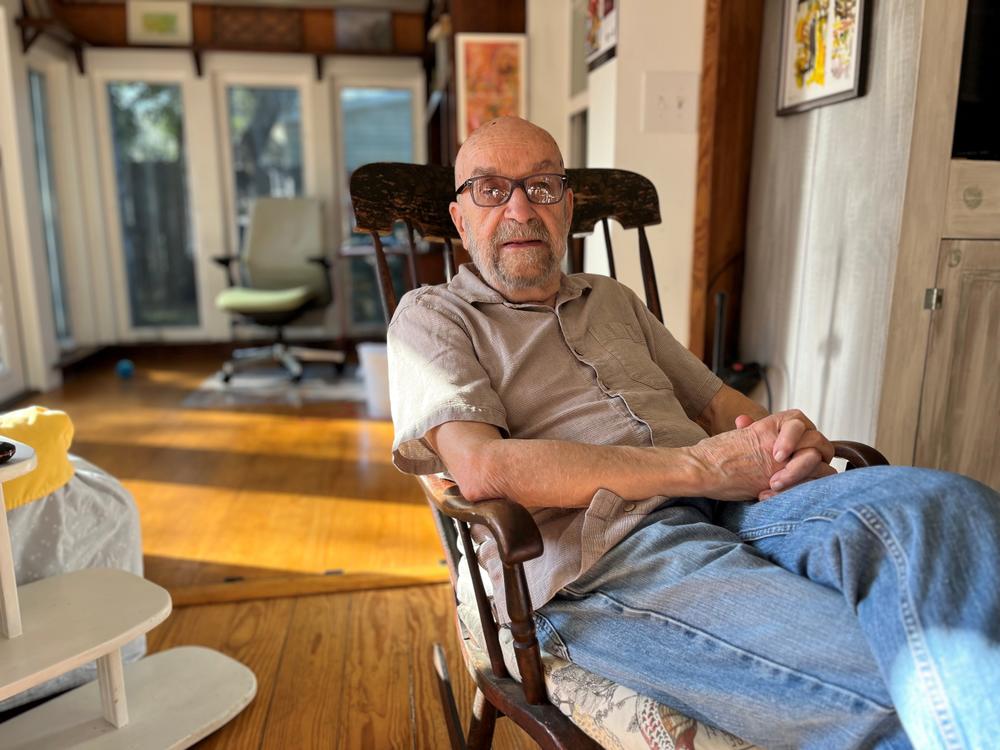 Poet, painter and musician Tony Whedon at his home in Darien, Ga.