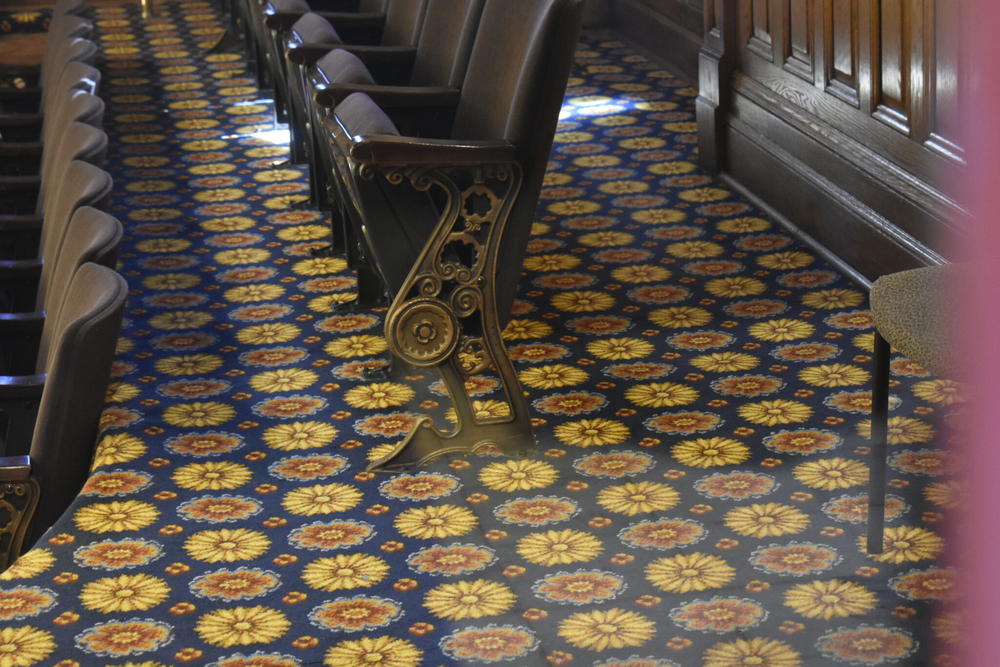  Cherokee rose on carpet and seats in Senate gallery. Ross Williams/Georgia Recorder