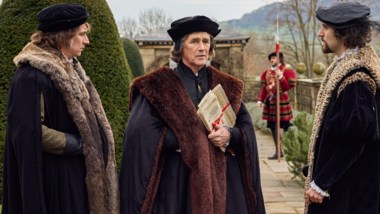 Tom Mothersdale (Richard Riche), Mark Rylance (Thomas Cromwell), Harry Melling (Thomas Wriothesley)