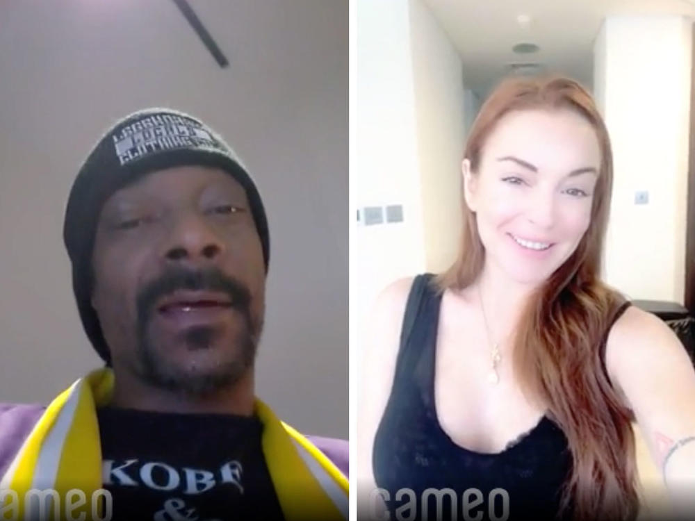 Cameo enlists stars to produce short video messages that are paid for by fans. In these videos Snoop Dogg (left) wishes happy birthday to an 18 year old, Lindsay Lohan (center) offers condolences for a postponed bachelorette party, And Lance Armstrong (right) sends greeting from Nantucket.