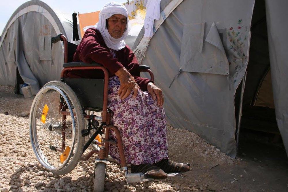 Kurdish refugee camp in southeast Turkey on the border of Kobani, Syria.