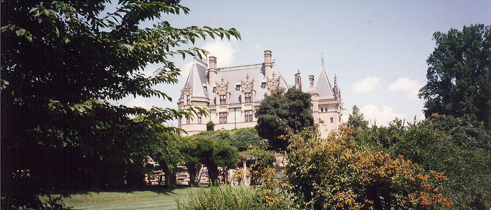 View of the gardens of the Biltmore Estate. 