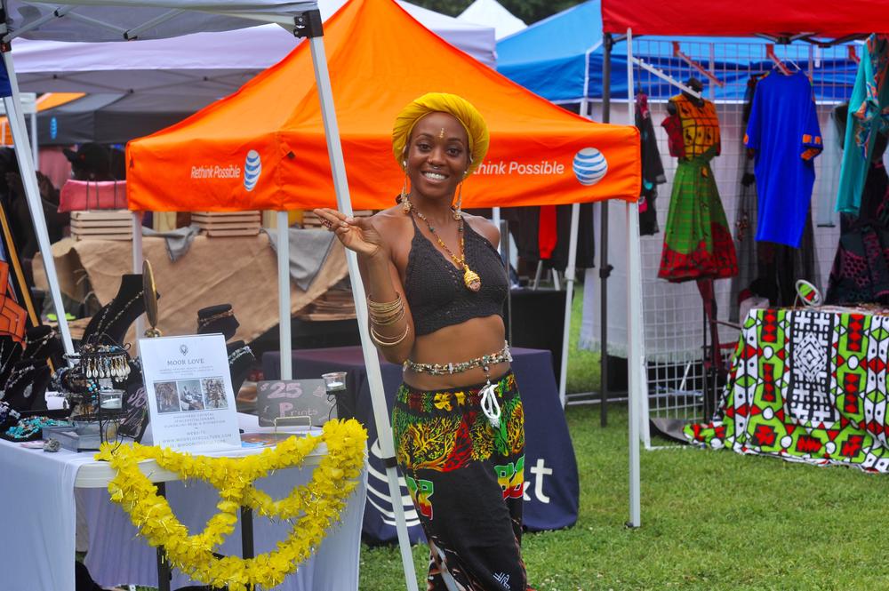 Hand-made jewelry and clothing was sold by African-American business owners at the festival. 
