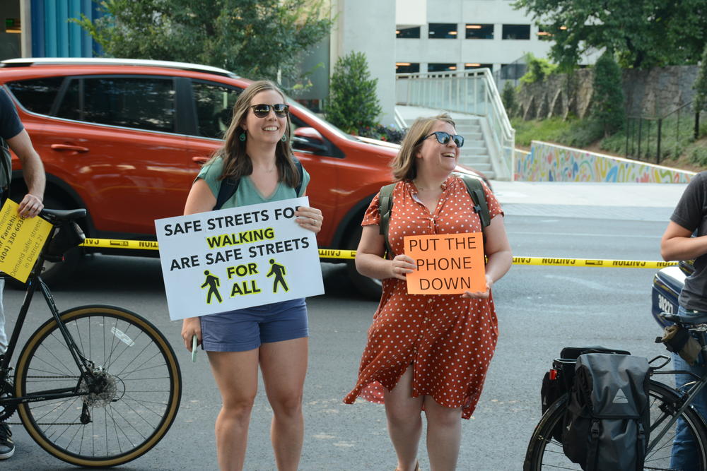 Atlanta residents held signs and chanted 
