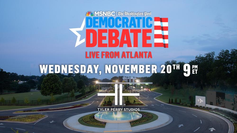 Tyler Perry Studios will host the debate stage for the November Democratic Presidential Debate.