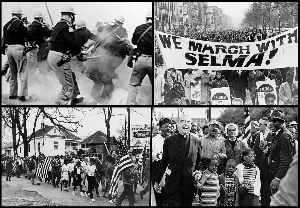 Civil Rights Movement protests in Selma, Alabama. 