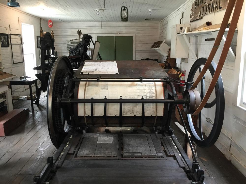 The musuem's Campbell press is one of two in the U.S. still in working condition. It was used to print the Banks County Journal for almost 70 years. 