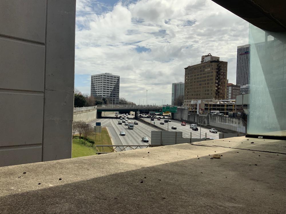 The view over I-75 in Atlanta where the proposed Stitch project would happen.