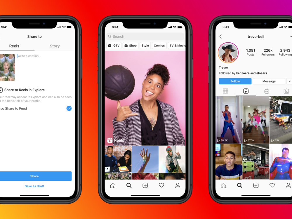 Facebook's new Reels feature on Instagram allows users to create and share short videos, similar to TikTok.