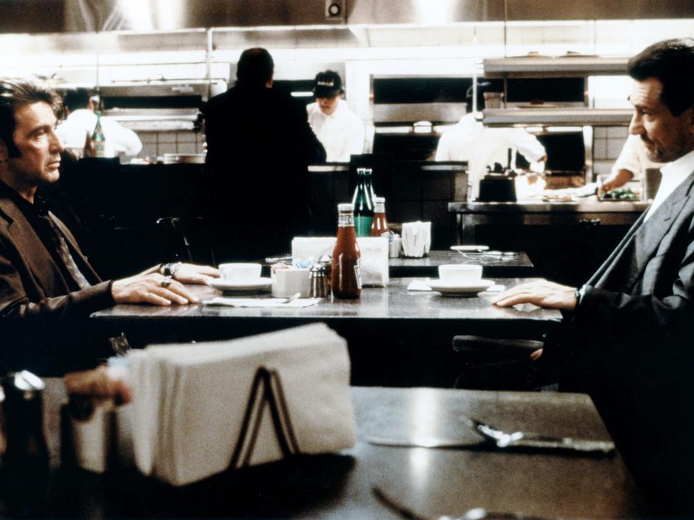 A Lonely Place of Dining: In the 1995 crime thriller <em>Heat</em>, Al Pacino and Robert De Niro famously shared the screen when their characters called a temporary truce.