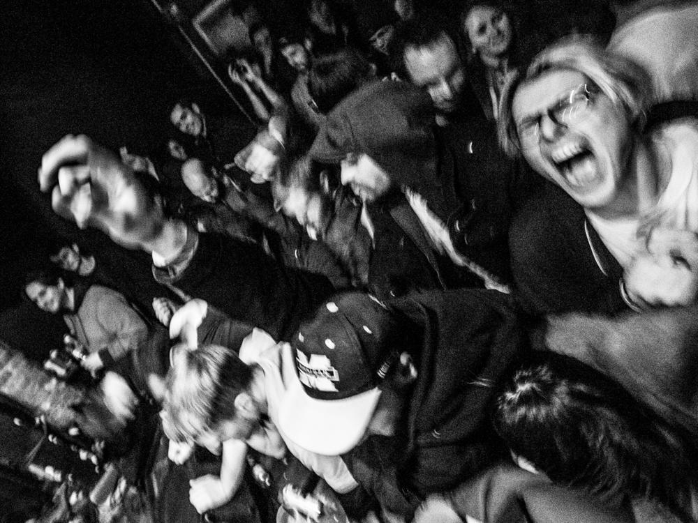 A rowdy and lively crowd during a Pile show at Great Scott in 2015.