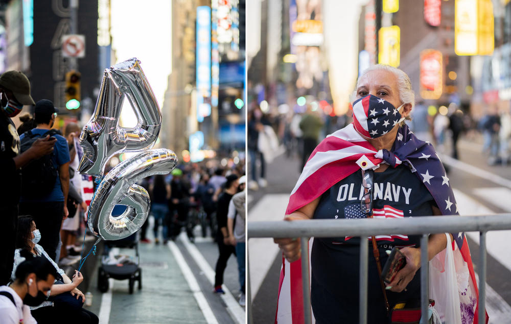 <strong>NEW YORK CITY</strong>: Left photo: Balloons with 