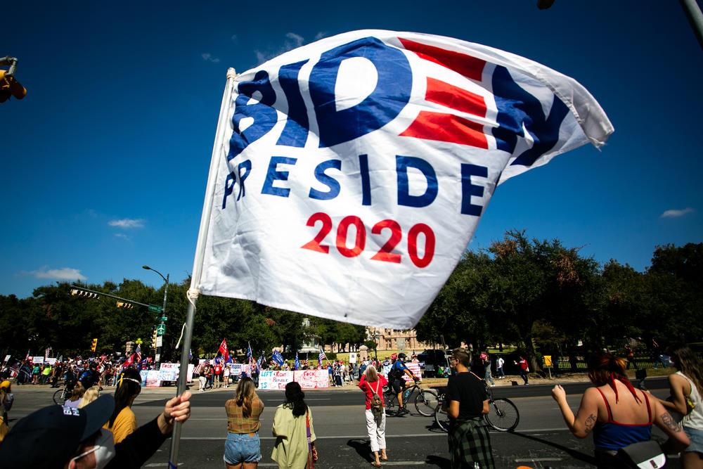 <strong>AUSTIN, TEXAS:</strong> Celebration in support of President-elect Joe Biden following the 2020 presidential election.