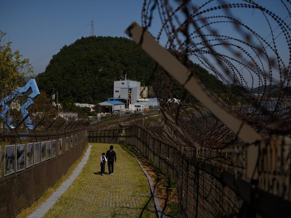 A North Korean man defected to South Korea by hopping a fence along the Demilitarized Zone separating the two countries.