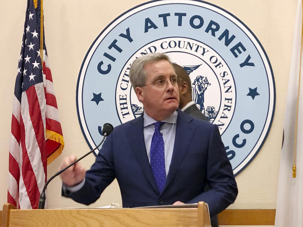 San Francisco City Attorney Dennis Herrera, seen in 2019, filed suit against the San Francisco Unified School District Wednesday in an attempt to bring public school students back to in-person learning.