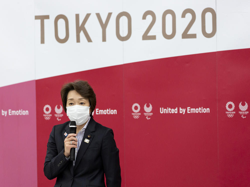 Seiko Hashimoto, president of the Tokyo 2020 Olympics Organizing Committee, speaks during the Tokyo 2020 Executive Board meeting Thursday.