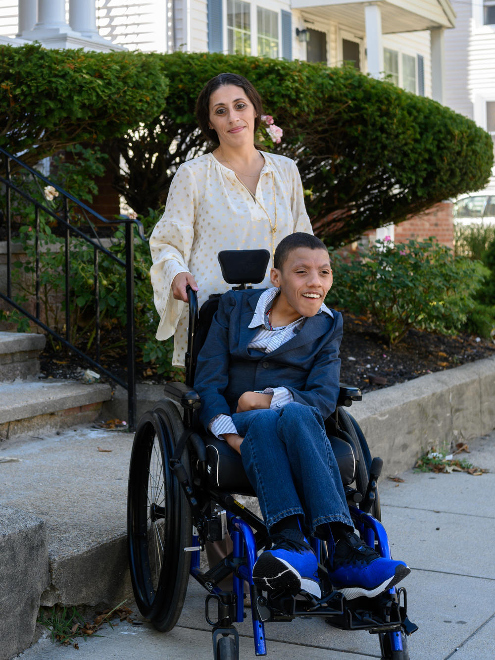 Kendra Mendoza's son, Joshua, has cerebral palsy. Remote learning has been a big challenge.