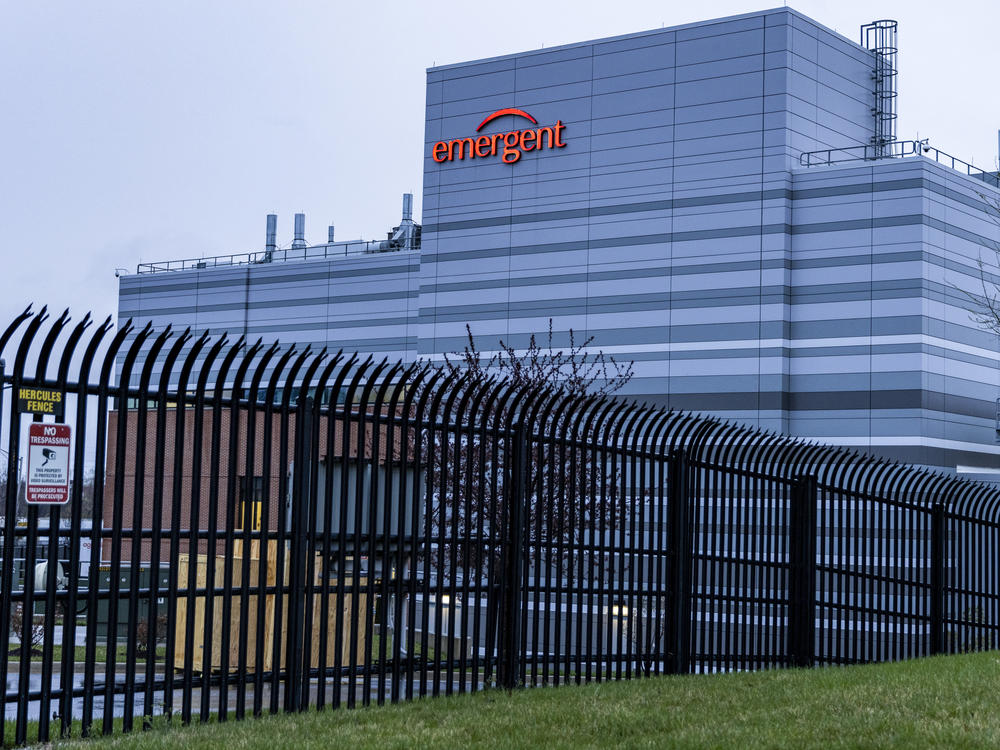 An Emergent BioSolutions facility in Baltimore on Thursday.