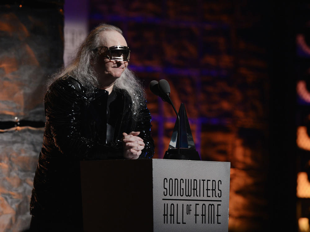 Jim Steinman speaks onstage at the Songwriters Hall of Fame induction and awards in 2012.