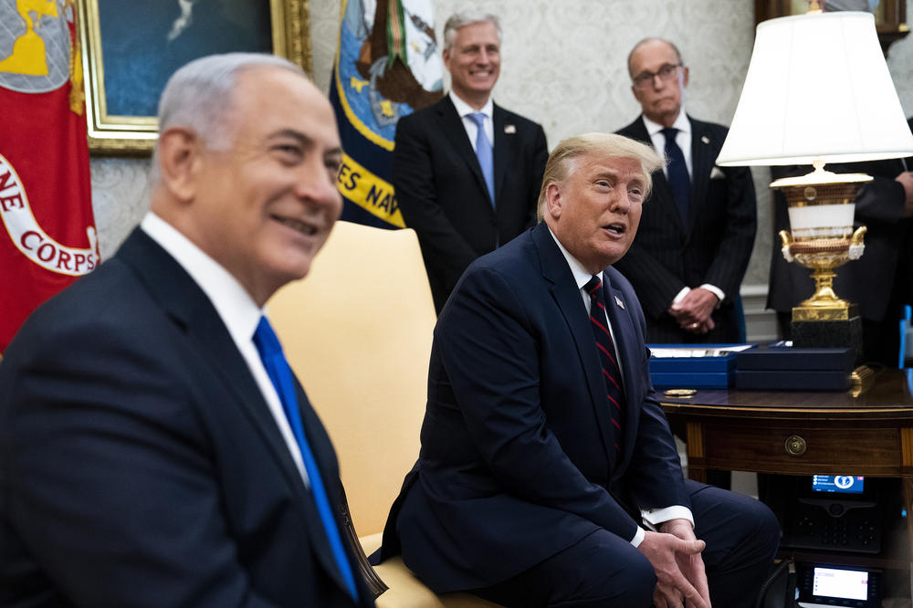 President Donald Trump and Israeli Prime Minister Benjamin Netanyahu in the Oval Office of the White House in September 2020.