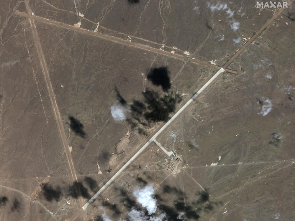 The airfield has a long runway which is believed to have been used to land China's space plane in 2020.