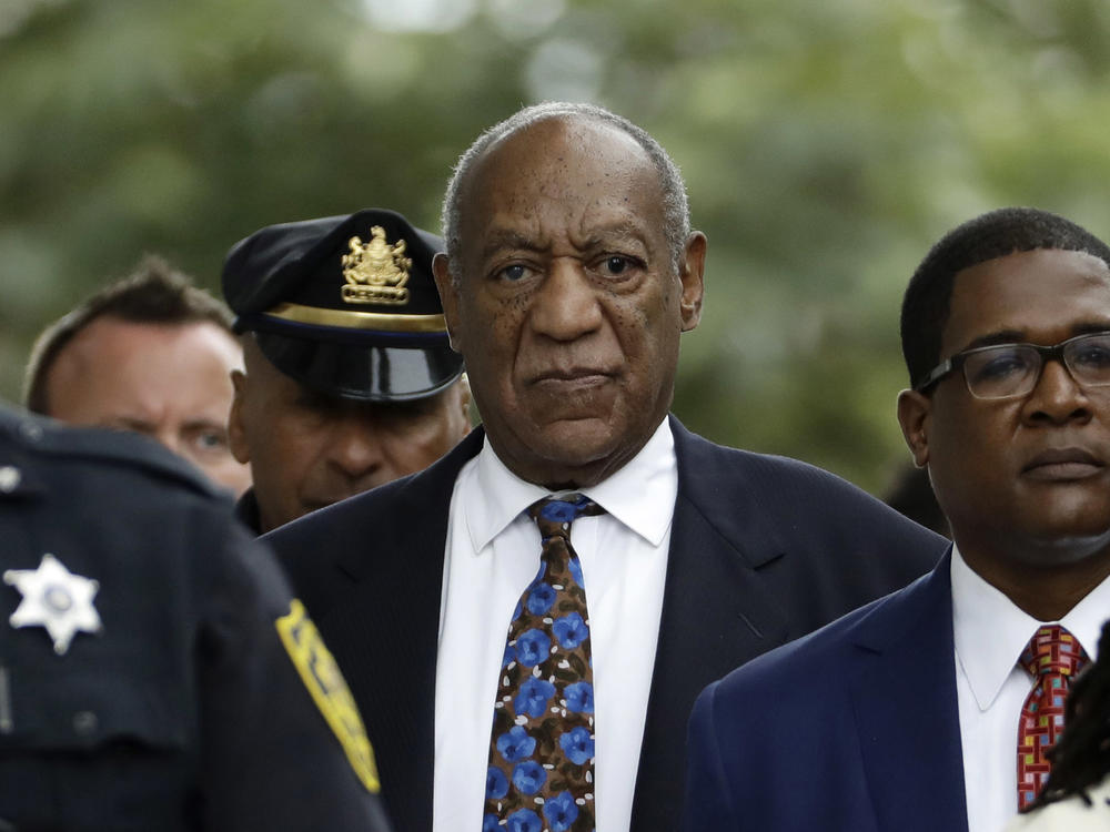 Bill Cosby departs after a sentencing hearing in 2018 at the Montgomery County Courthouse in Norristown, Pa.