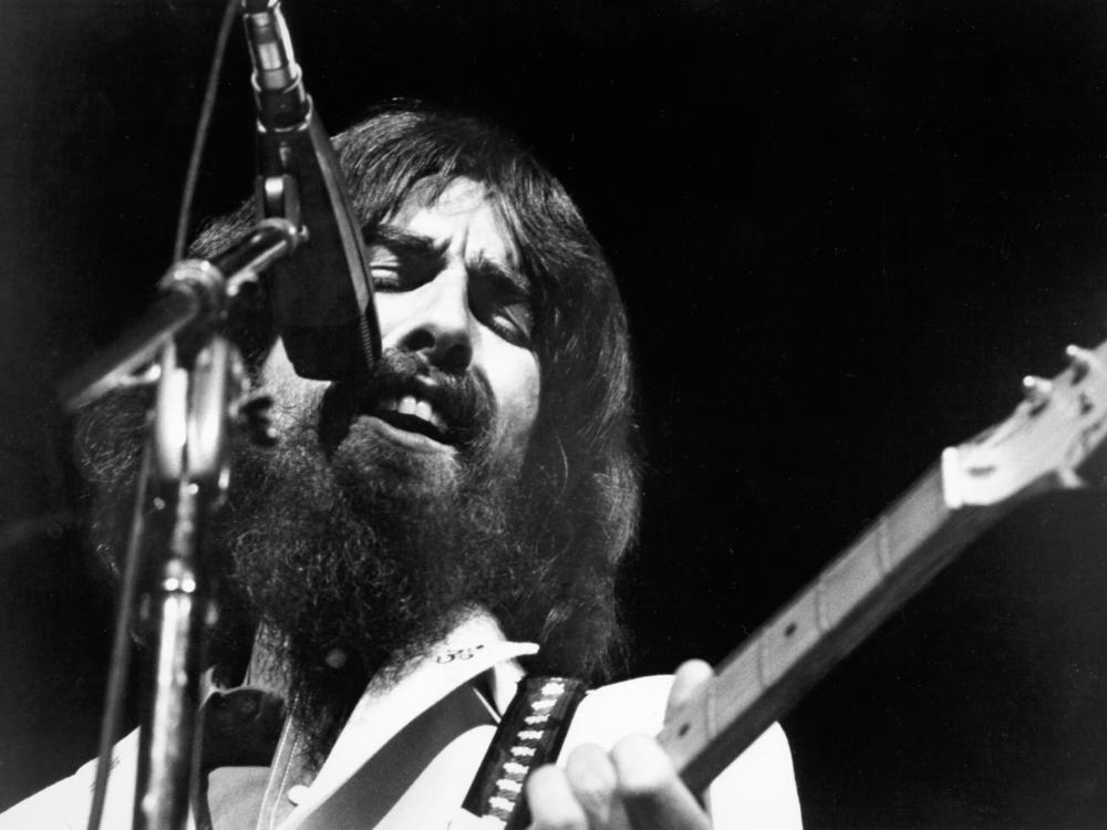 George Harrison performs at the Concert for Bangladesh, held at Madison Square Garden on August 1, 1971 in New York City. Asked why he joined in organizing the event, he said, 
