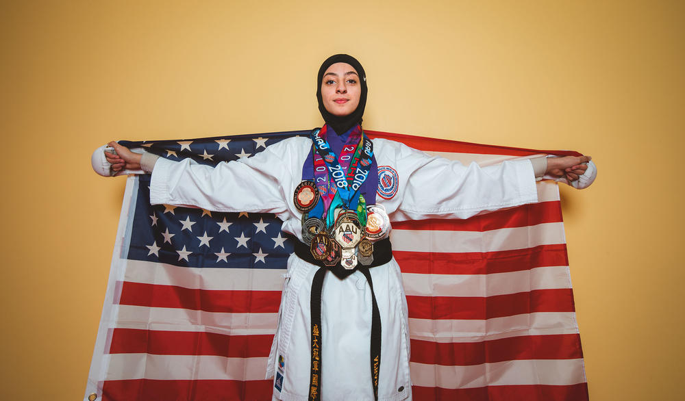 By age 5, Aprar Hassan started competing at the U.S. national championships for karate. In 2017, she won her first national title.