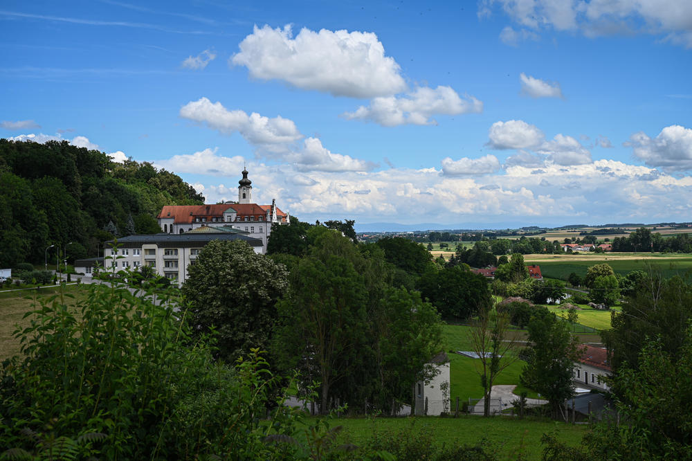 A view from the cloister of Mallersdorf to the Laber-Valley.