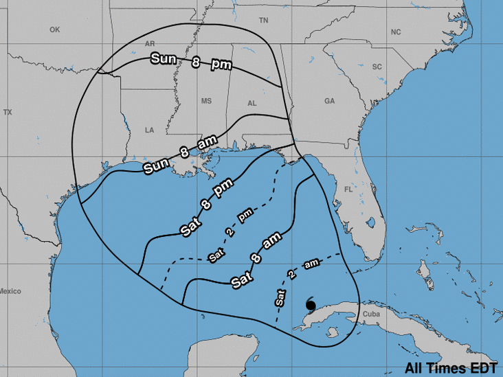 Hurricane Ida has moved into the Gulf of Mexico and is forecast to make landfall in Louisiana late Sunday as a major hurricane.