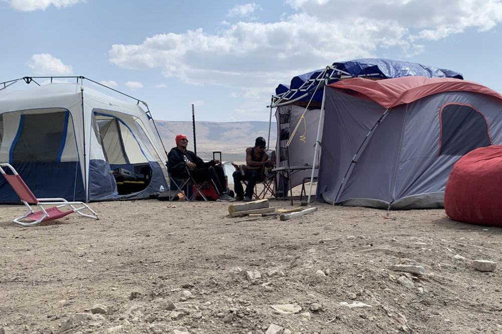 Tribal and environmental activists began camping at the site of a proposed lithium mine in protest earlier this year.